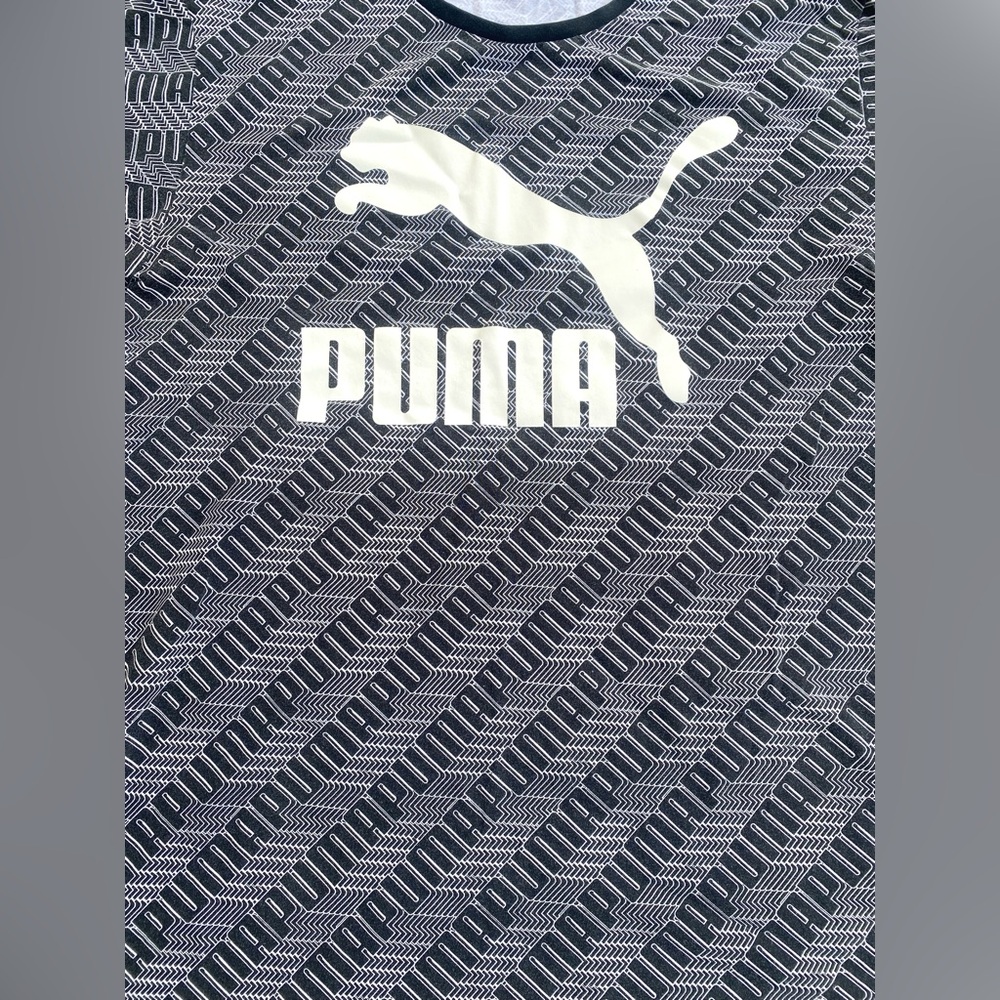 Mens PUMA SE Way 1 T Shirt All Over Spellout Print Logo Size XXL US RN 62200 EUC - Picture 2 of 6